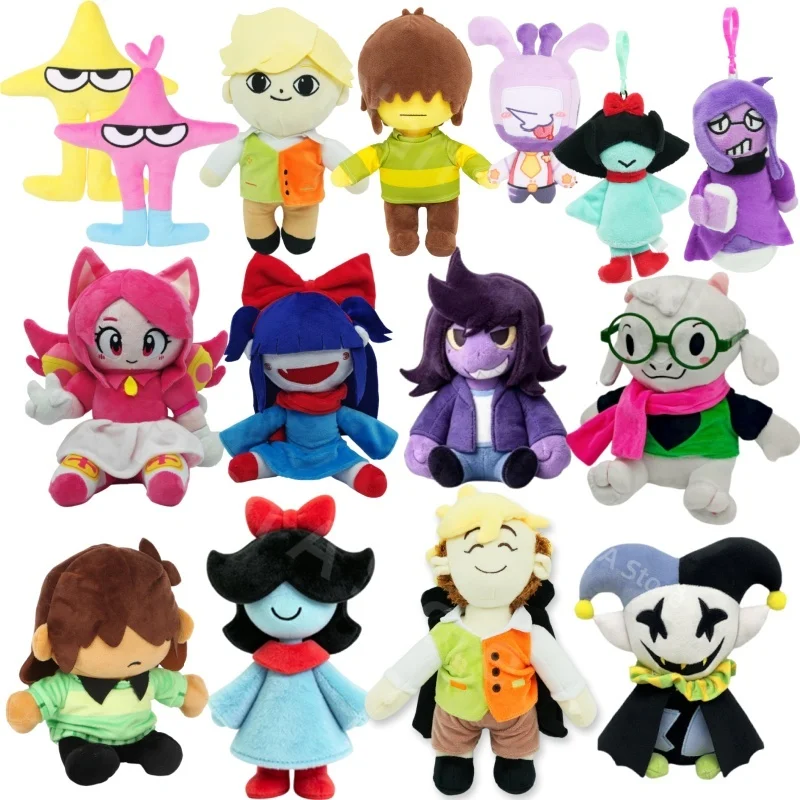 【In Stock】Anime Deltarune Chapter 5 Seth Susie Plush Flowery Aqua Plush Ralsei Spamton Tenna Kirs Jevil Talking Plush Fans Gift