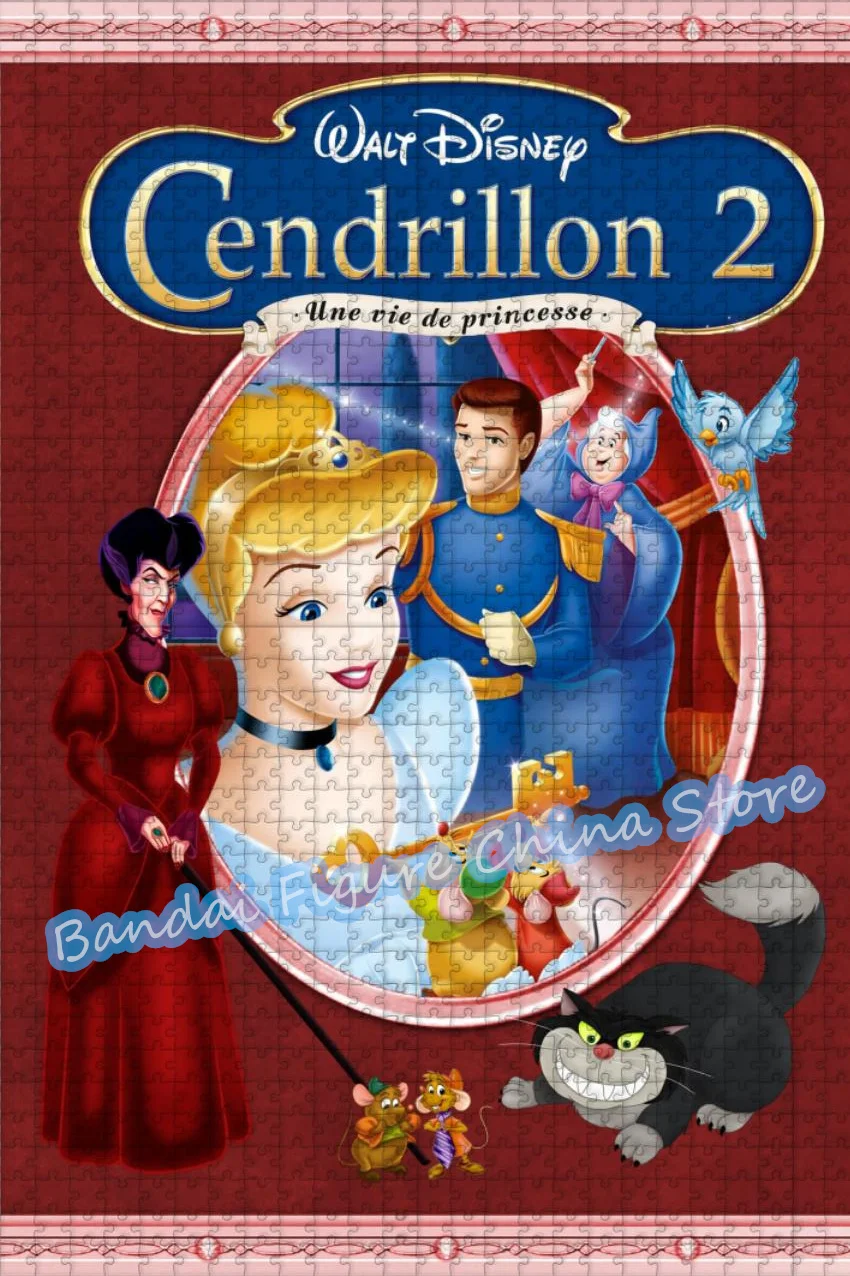 Disney Movies Print Quebra-cabeças para crianças, Cinderela 2: Dreams Come True Cartoon Puzzle, presentes de Natal, 300 pcs, 500 pcs, 1000 pcs