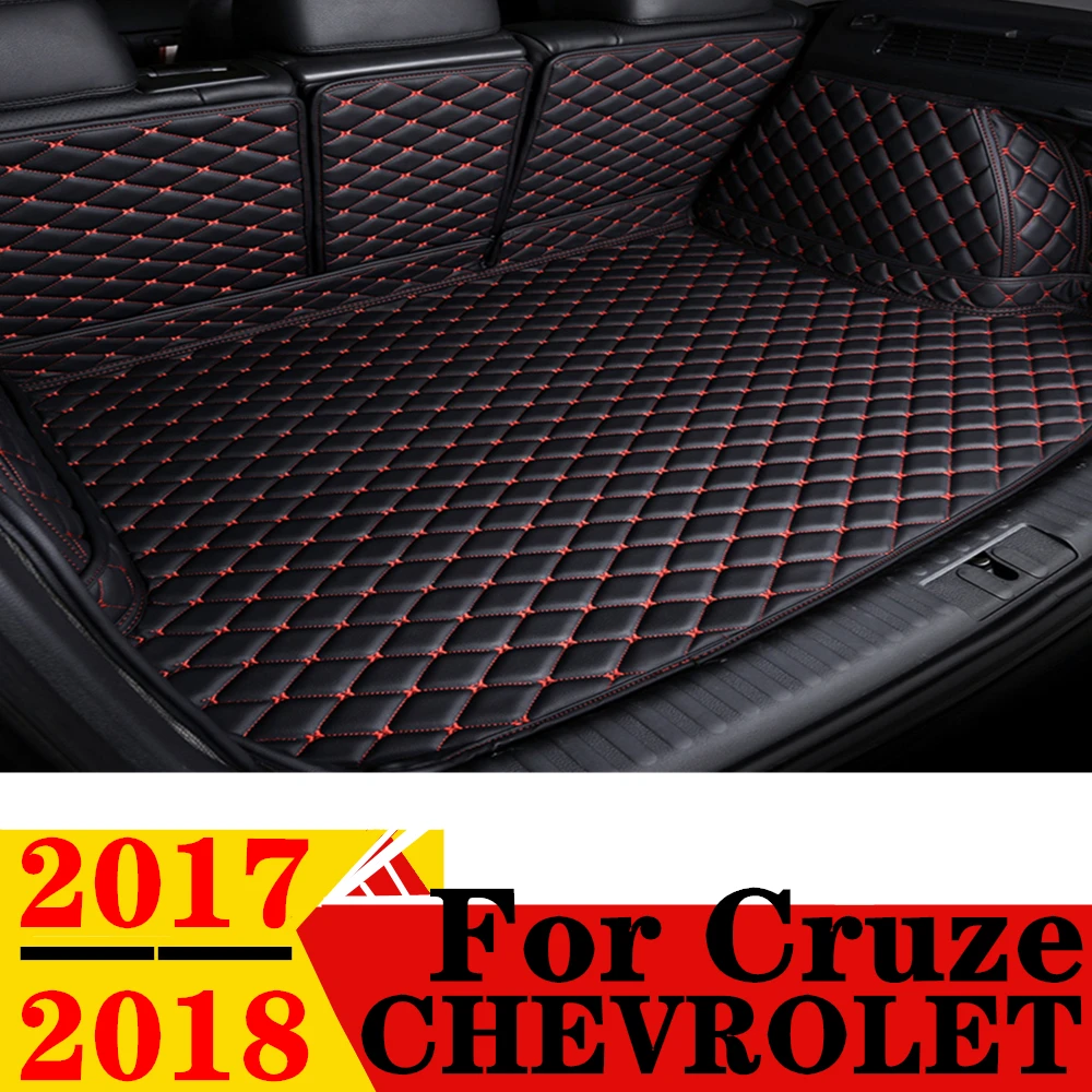 

Car Trunk Mat For Chevrolet Cruze 2018 2017 All Weather Rear Cargo Cover Carpet Liner Tail Vehicles AUTO Parts Boot Luggage Pad