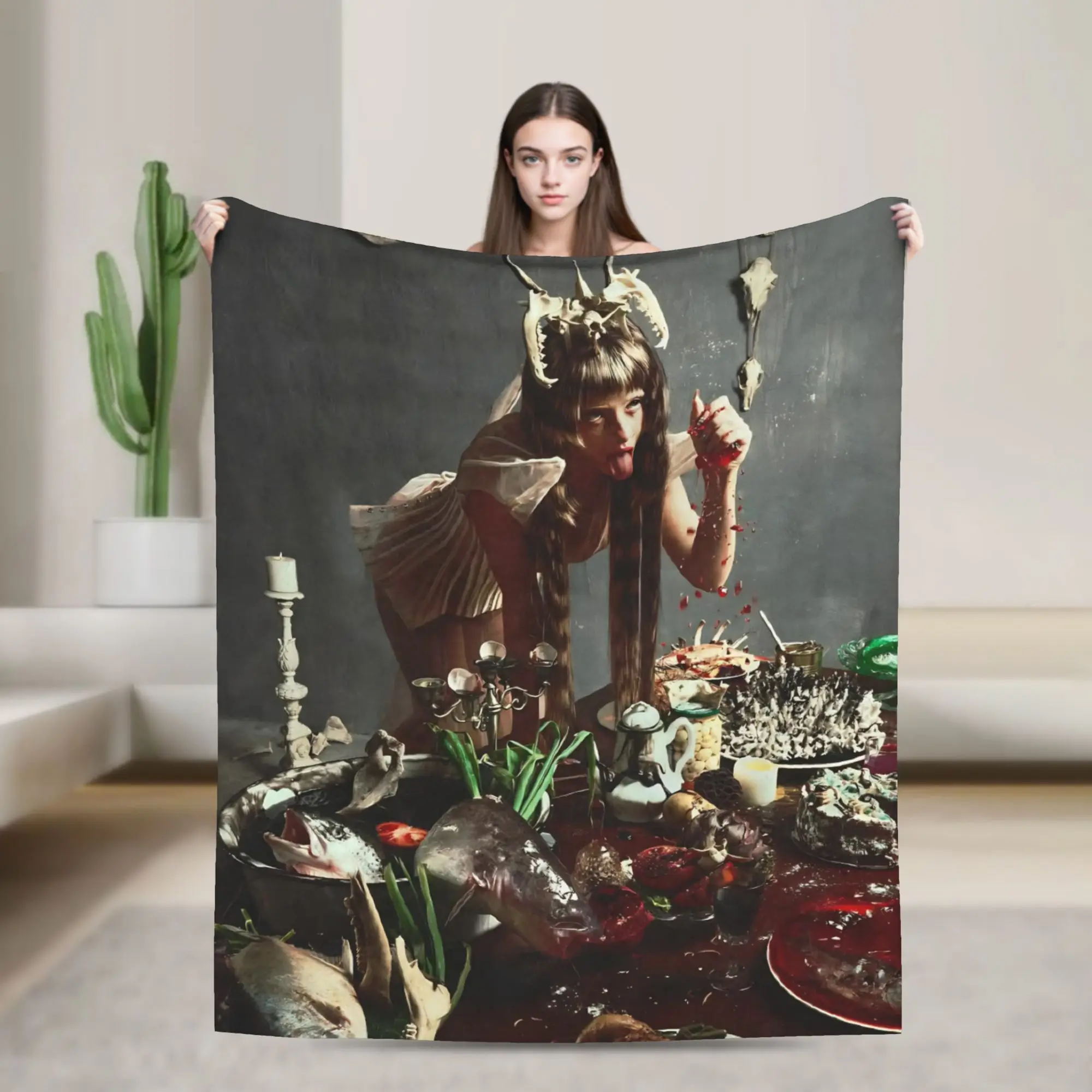 Melanies Martinezs Singer Blanket Coral Fleece Plush Hades Album Super Warm Throw Blanket for Airplane Travel Bed Rug