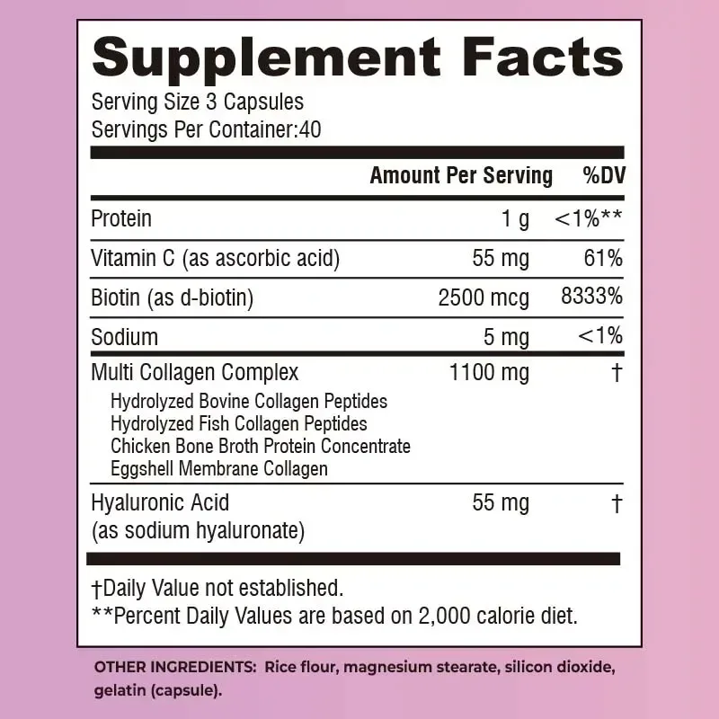 Collagen Complex - Hair, Skin, Nail, Bones, Joint Health Support, Improve Cardiovascular Health