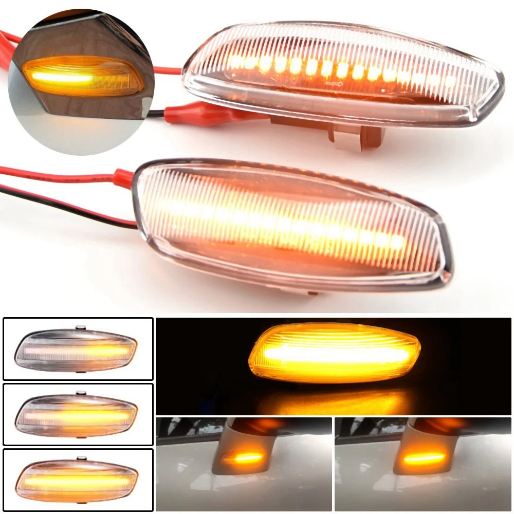 Car LED Dynamic Side Marker Signal Lamp Light Signal Light for Citroen C4 Picasso C3 C5 DS4 Peugeot 308 207 3008 White