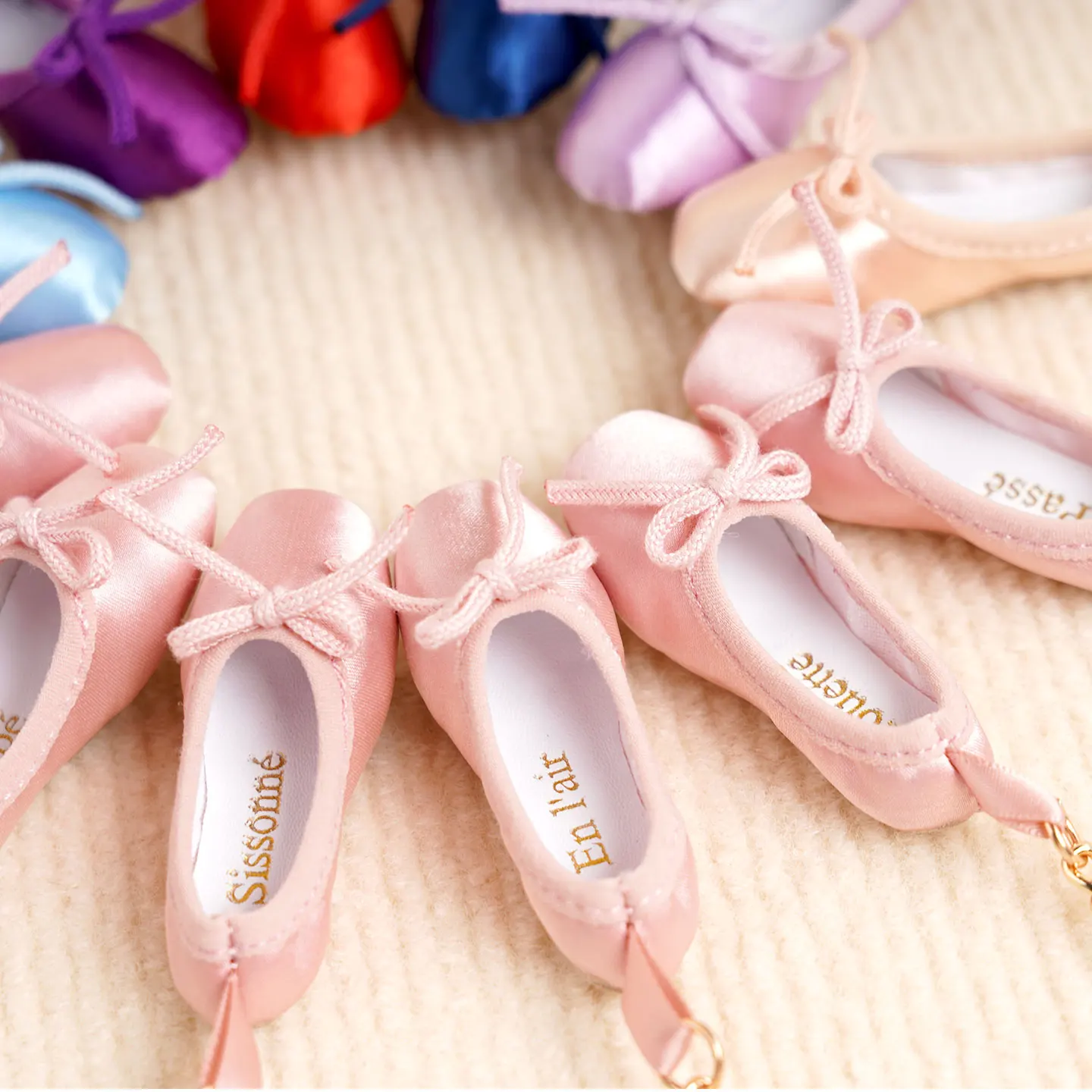 Mini llavero de zapato de punto de Ballet para niñas, bolso colgante, decoración para bailarina, bolsas de baile, accesorios de Ballet, regalos