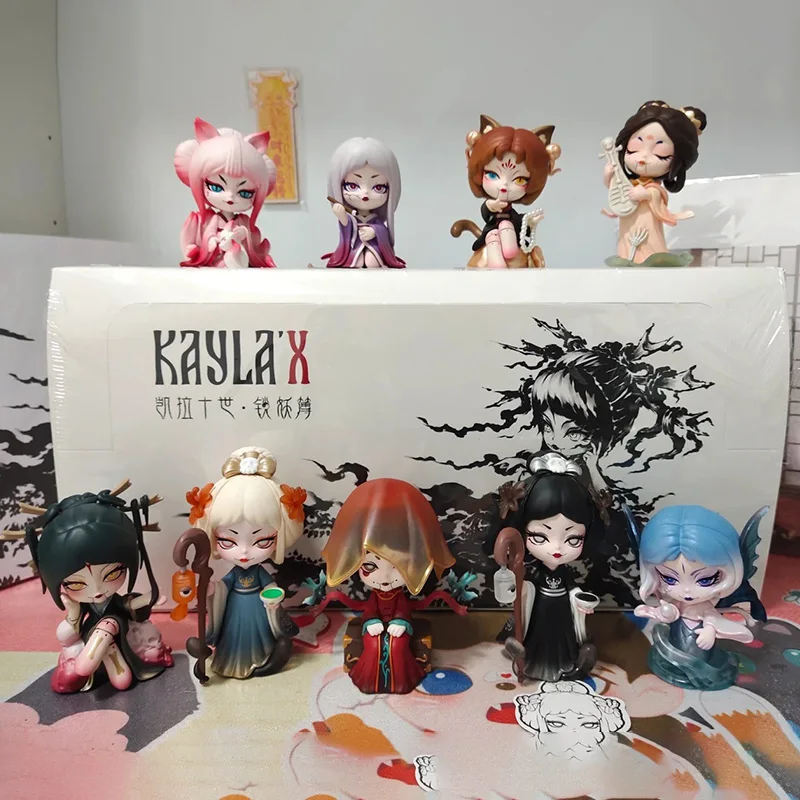 Kayla Dämon Buch Blind Box niedlichen Anime Figur Mystery Box chinesischen Stil Figur Überraschung tasche Desktop-Dekor PVC Statue Modell Geschenk