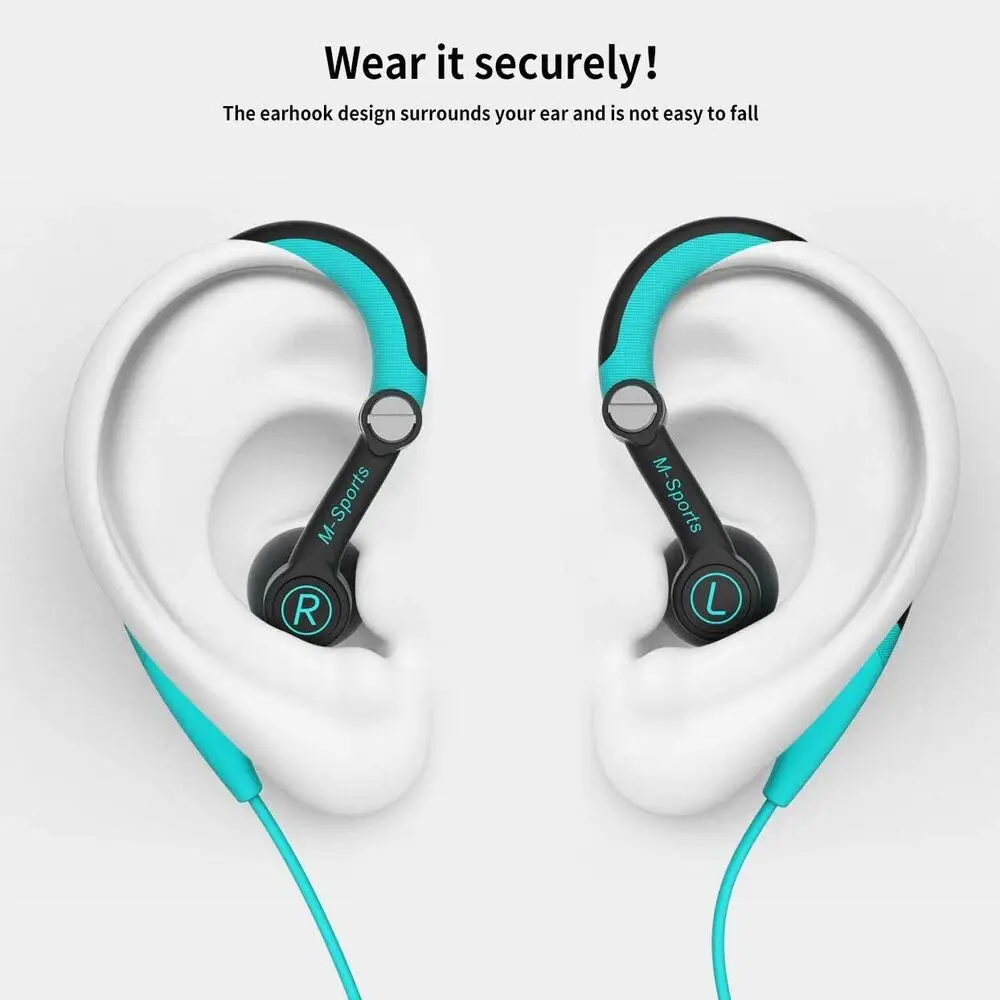 

Проводные спортивные наушники с интерфейсом Type-C, креплением на ухо, микрофоном и линейным управлением, Hi-Fi стерео, эргономичные, для бега и походов