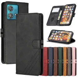 Leather Flip Case on For Motorola Edge 40 Neo Moto G Power Play 2024 Stylus 5G 2023 Magnetic Cases Stand Wallet Phone Cover Capa