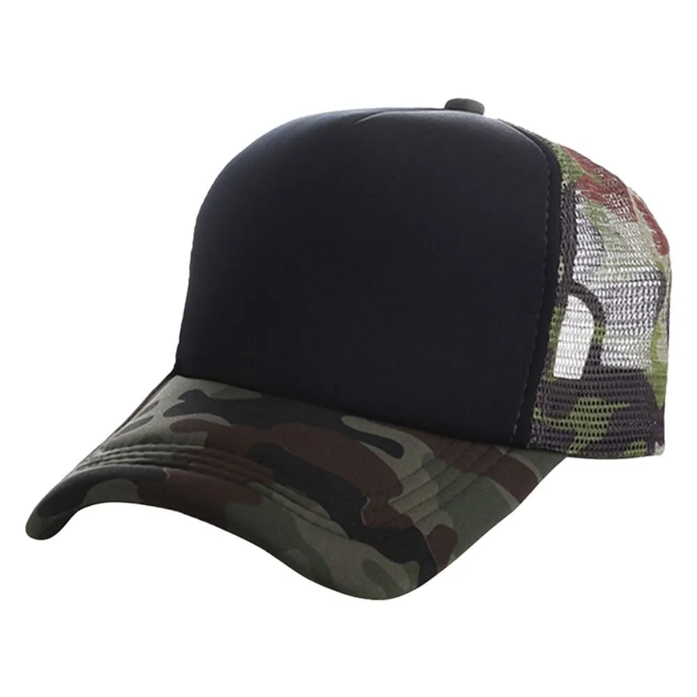 

Casual Sun Protection Baseball Cap Breathable Trucker Cap Mesh Adjustable Sunscreen Hat Summer