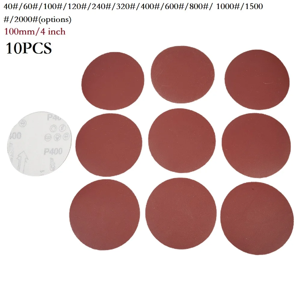 

10Pcs 4inch/100mm Sander Disc Sanding Pad 40-1500 Grit Polishing Pad Sandpaper Grinding Tools Hand Tools For Beads Wooden