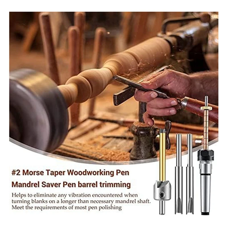 Pen Making Kit Pen Shaft And Pen Holder Trimming Set Wood Turning Mandrel For Making Pen Woodworking Lathe Parts Accessories