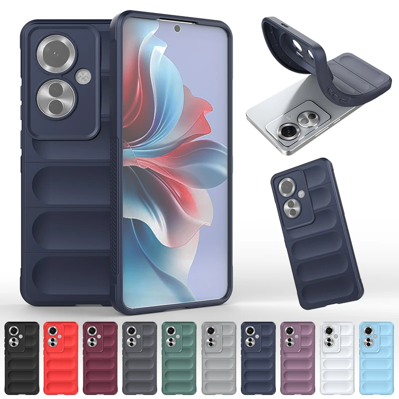 Stoßfeste Hülle für OPPO Reno 7 10 11 Pro 11F Telefonabdeckung Flüssigsilikon-Coque