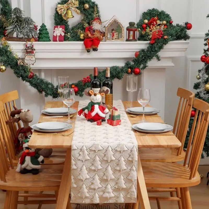 Getufteter Weihnachtstischläufer für Festtagsessen und Sideboards 3XUF – Detail 8