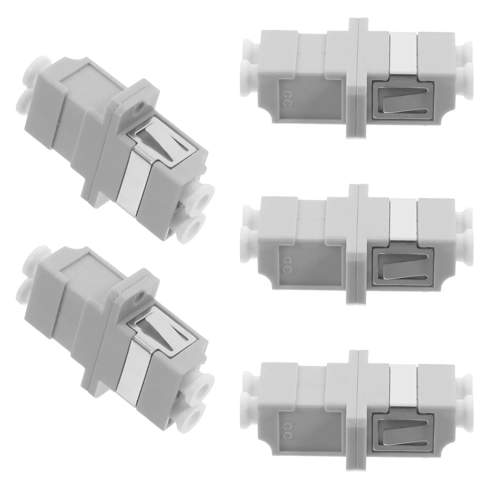 

5pcs Fiber Optic Adapter Coupler LC Split Stable Connection Versatile Compatibility Easy Installation Durable Plastic Material