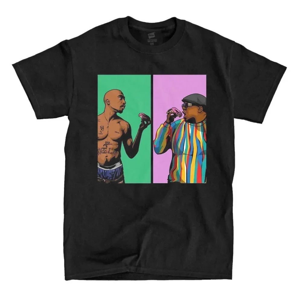 Tupac Notorious Big - Black Shirt - Ships Fast! High Quality!100% Cotton Men Summer Sale Funny Tee Shirts