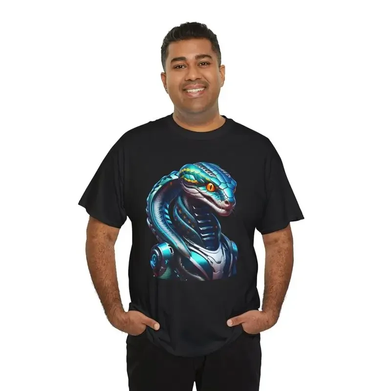 Rattlesnake Robot T Shirt Print Si Fi Cartoon Drawing Wildlife Animal Reptiles