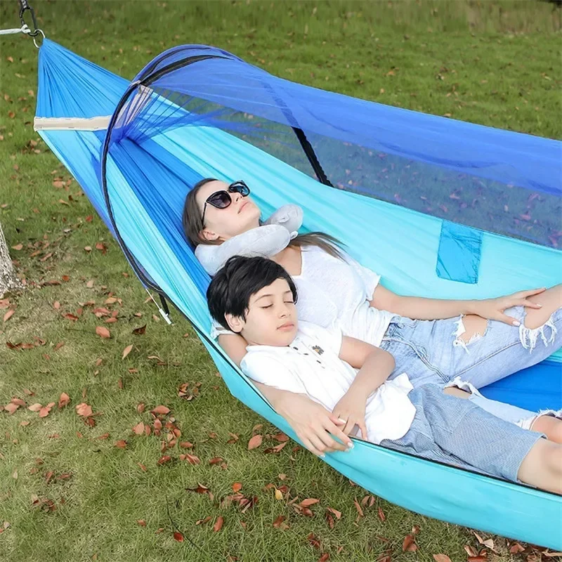 

Hammock Tent with Mosquito Net Outdoor Camping Chair Furniture High Strength Fabric Hunting Sleeping Bed Hammock Hanging Swing