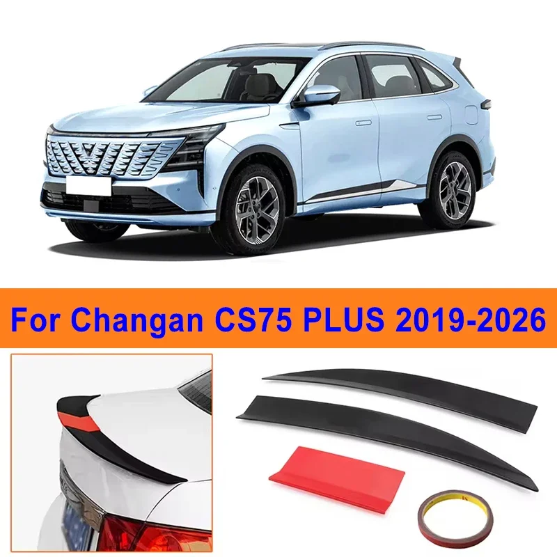 

For Changan CS75 PLUS 2019-2026 3-Section ABS Rear Trunk Spoiler 115-125cm Adjustable Sports Decor Top Wing Car Exterior Parts