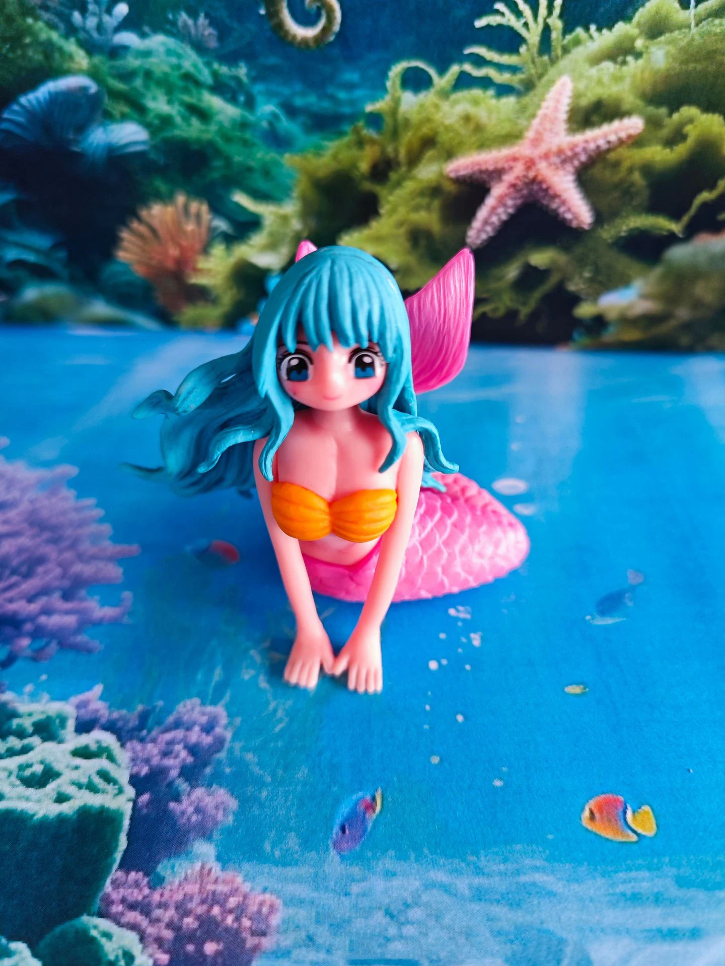 新しい可愛い人魚マイクロランドスケープ水槽飾りミニチュアフィギュアDIY PVC人形デスククラフトアクセサリー