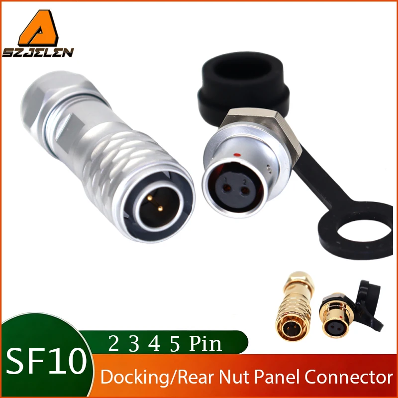 SF10 Series Connector 2 3 4 5 Pin Plug And Socket Push-Pull Self-Locking Metal Aviation Plug LED Electrical Equipment Connector