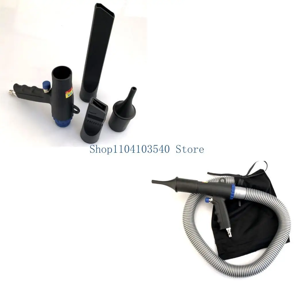 02DC Handheld Pneumatic Blow Vacuum Guns for Workbench Dust Removal, Air Source Powered Cleaning Tool for Equipment and
