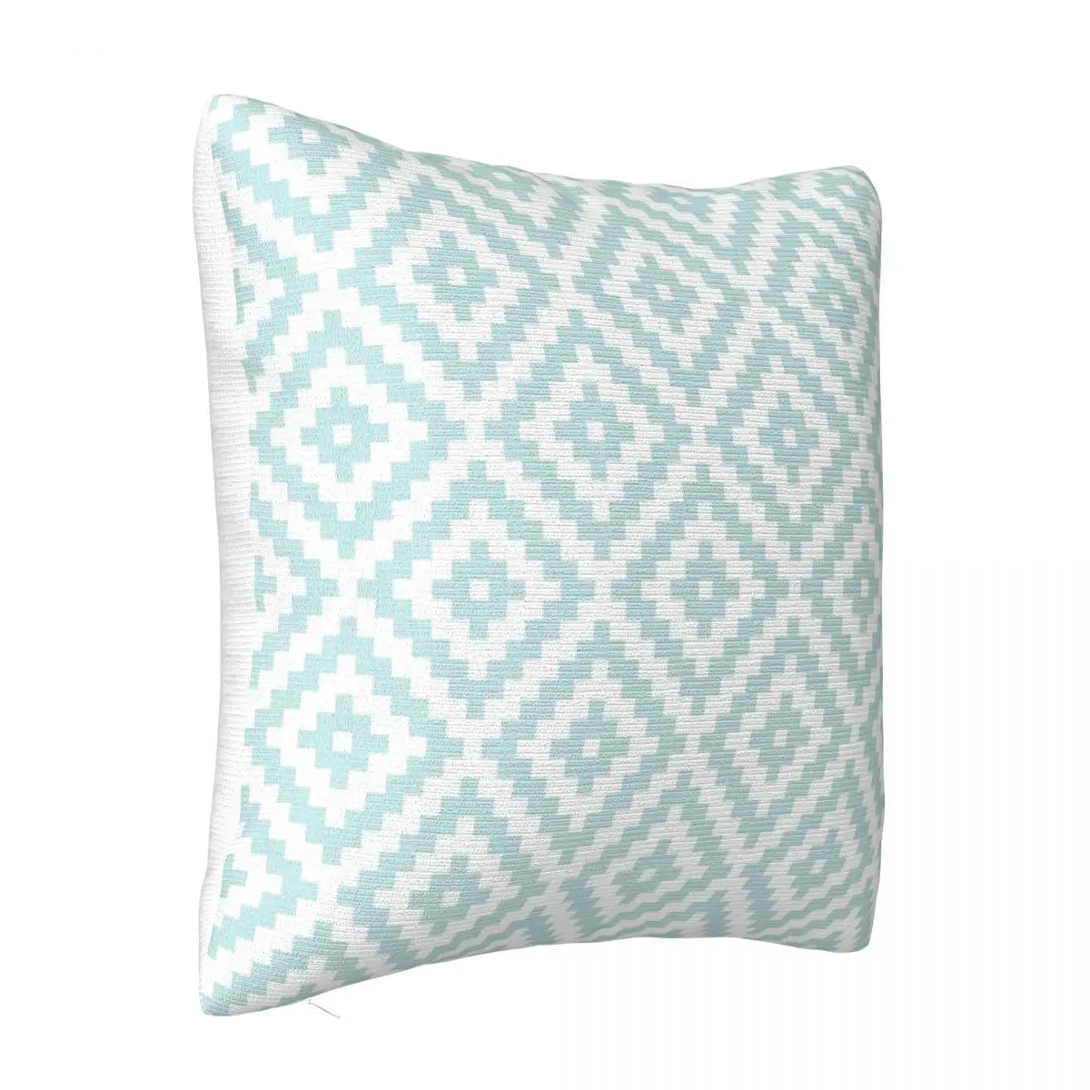 Aztec Symbol Block Ptn Duck Egg Blue & Wt Headboards Home Decor Items Throw Pillow Covers Pillow Case Pillow Cover