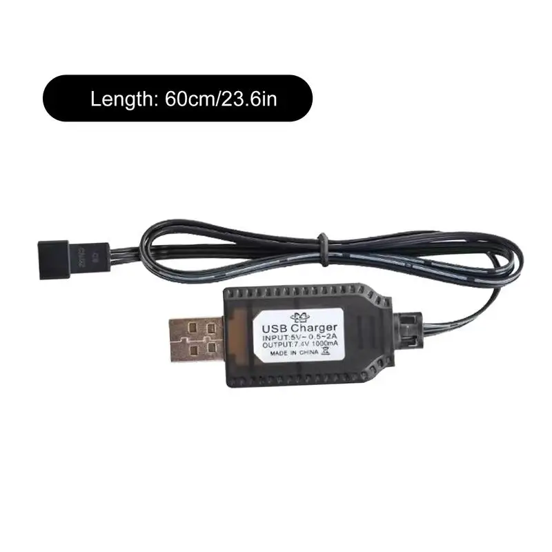 USB Lithium Battery Charger Connect SM-2P SM-3P SM-4P Lithium Batteries 7.4V 1000mA Fast Charging Cable For RC Toy Drone