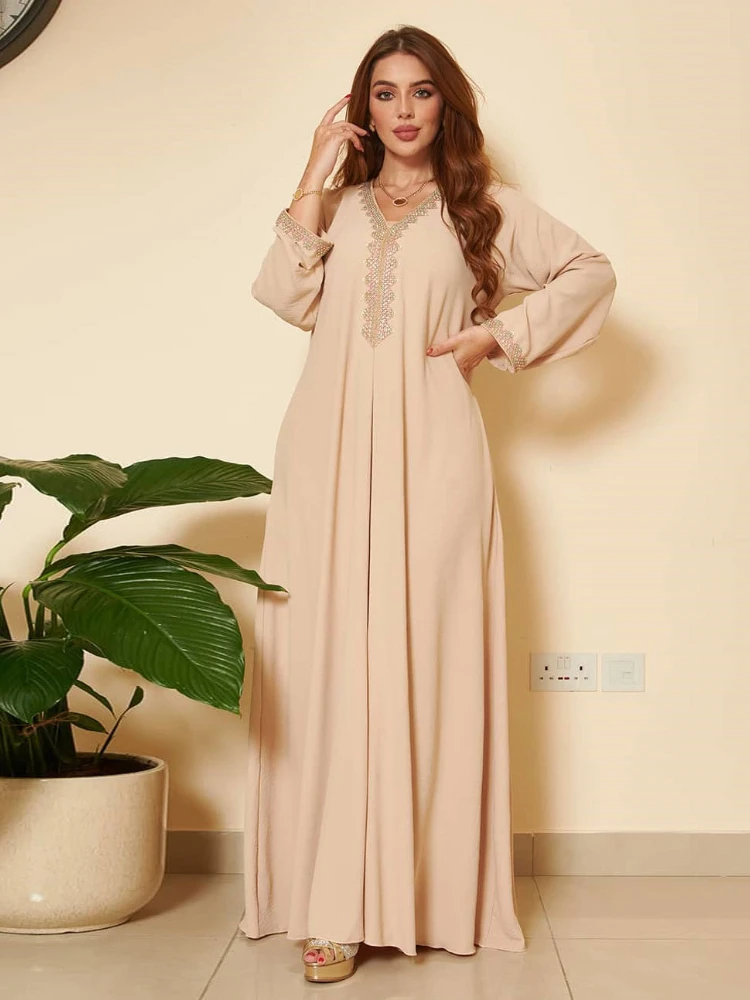 Eid Mubarak Robe Women Morocco Abaya Dress Femme Party Long Dresses Prayer Ramadan Kaftan Abaya Dubai Arab Turkey Islam Vestidos