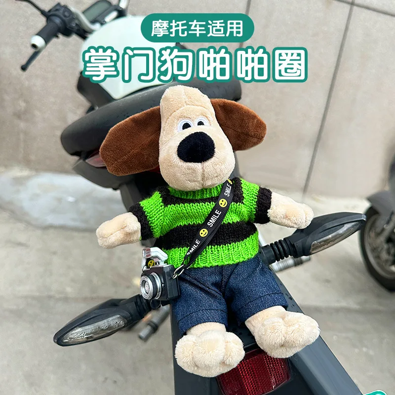 Kawaii Wallace&gromit Stuffed Toys Car Ornaments Decoration Cartoon Electric Car Motorcycle Bike Pendant Decoration Plush Doll