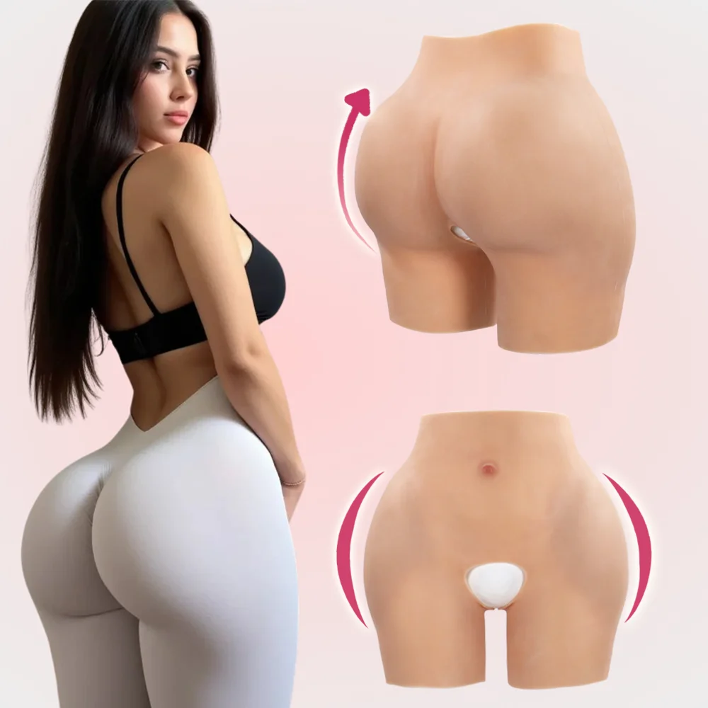 موسيقى الشاعر سيليكون بعقب محسن ملابس داخلية وهمية كبيرة الوركين رفع واقعية مثير سماكة منصات الورك لتكوين المؤخرة مثير