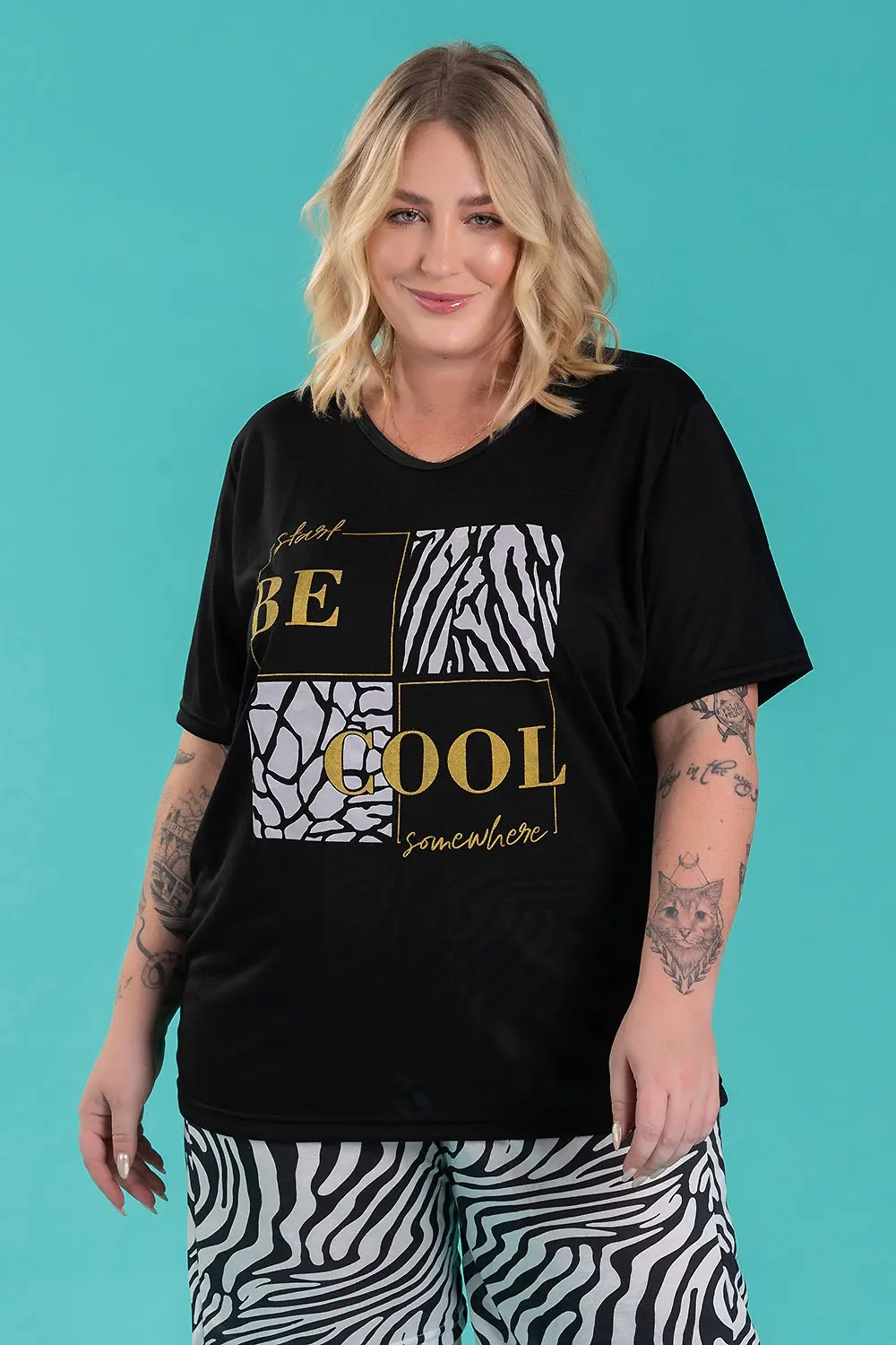 Women's Pajamas Plus Size Be Cool Black