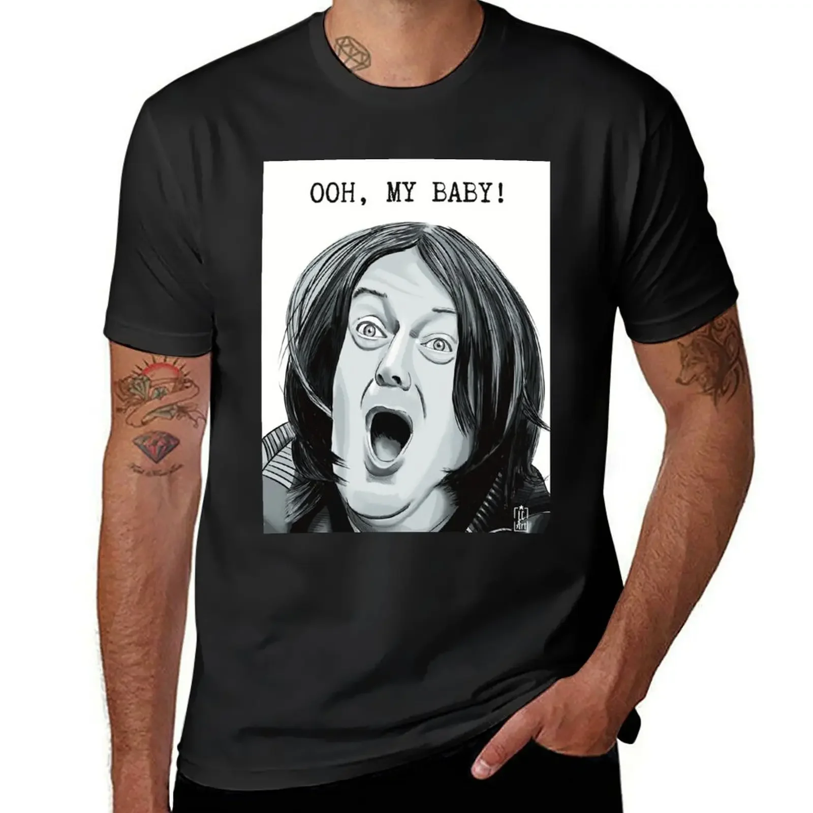 

Dara O’Briain, Taskmaster, Ooh, My Baby! T-Shirt plain blue archive blanks plain white t shirts men