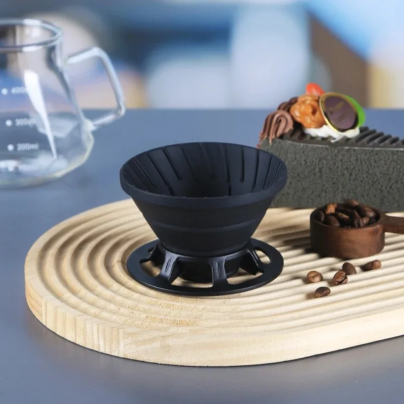 

Hand brewed coffee folding filter cup drip type conical portable filter cup silicone filter outdoor camping kitchen supplies