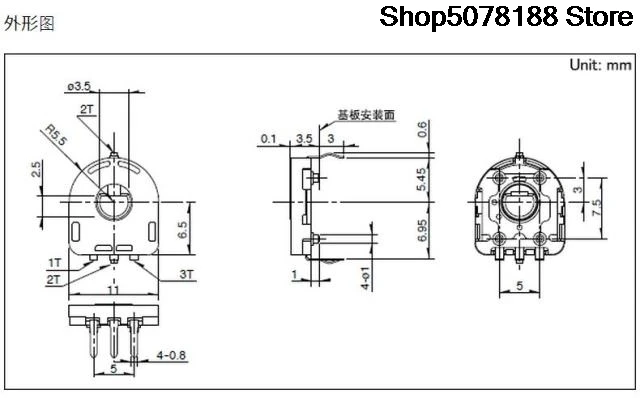 Sensor putar resistif ALPS Jepang RDC 501015 Sensor sudut otomotif