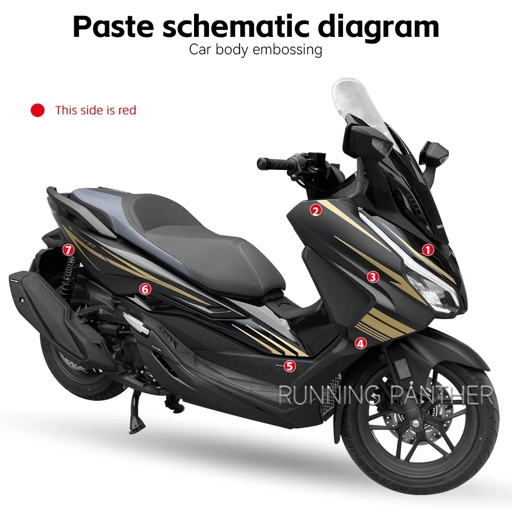 Per Honda NSS 350 NSS350 2023 Corpo del motociclo Antigraffio Resistente Skid Protettivo Tirare Fiore Decal Decorazione Adesivo