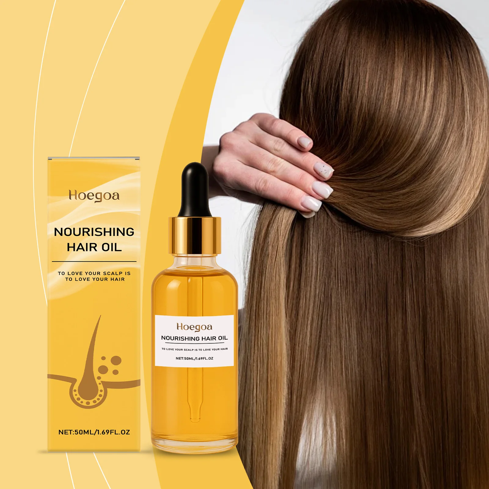 

Nourishing Essential Oil for Hair, Nourishes Strengthens Strands, Moisturizes Comfortable Scalp, Protects Tresses, Hair Care Oil