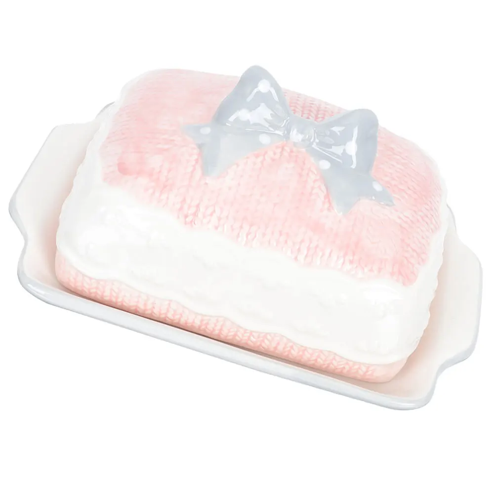 

Exquisite Ceramic Butter Dish with Lid and Safe for Storing Butter and Dessert Container Exquisite Food Plate