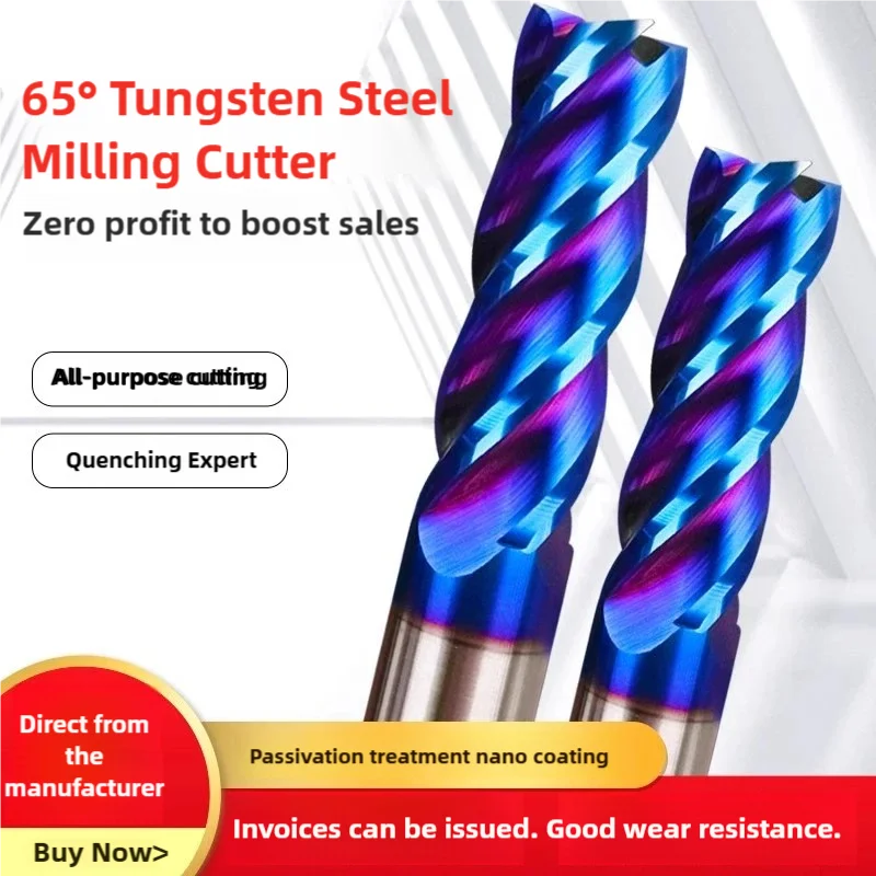GARINA Milling Cutter 1-20mm Two Flutes Carbide End Mill TiCN Coated Flat End Mill Bit CNC Machine Milling Bit CNC Cutting Tools