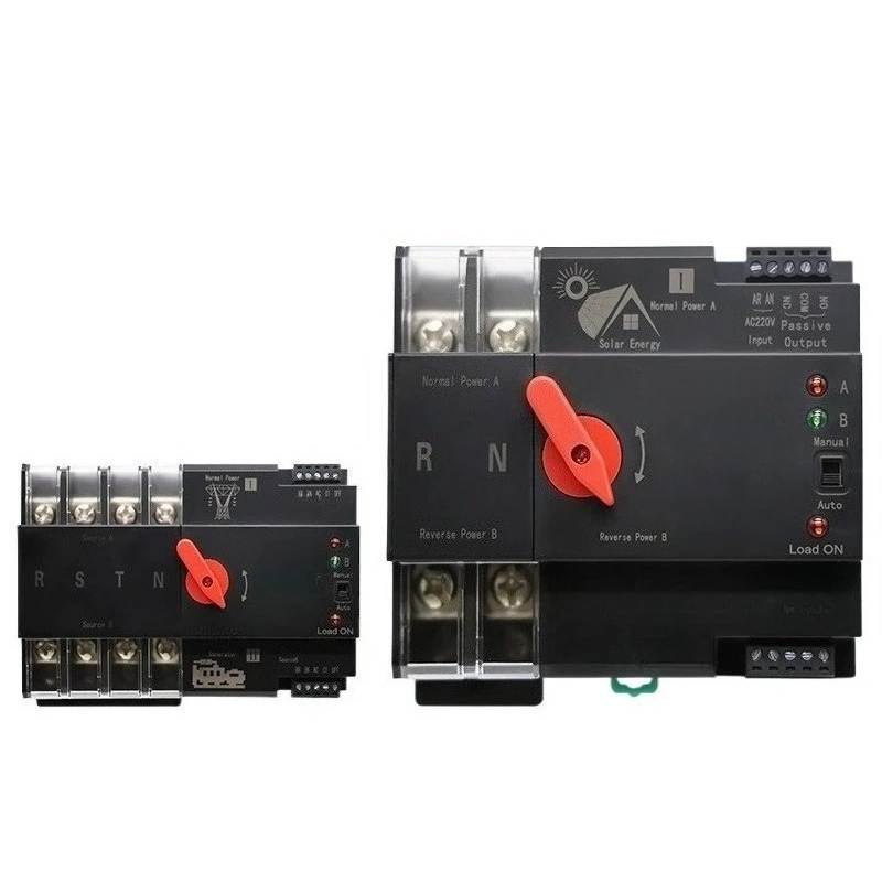 Dual Power Automatic Transfer Switch ATS AC220V Millisecond Switching 2P 3P 4P 63A 100A Changeover Switch