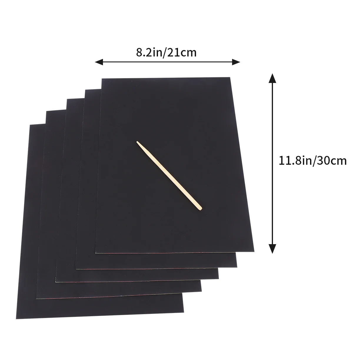 10pcs Eco-Friendly Scratch Drawing Papers Black Creative Diy Art Set For Ideal School Painting Projects Scratch Off Notes