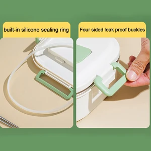 Thermale Lunchbox aus Edelstahl, 2, 4, 5 Gitter, Benediktbox der Hitzeerhaltung, Panda für Erwachsene, Kinder, Schulpicknick Hauptverkauf Panda Lunchbox - №4