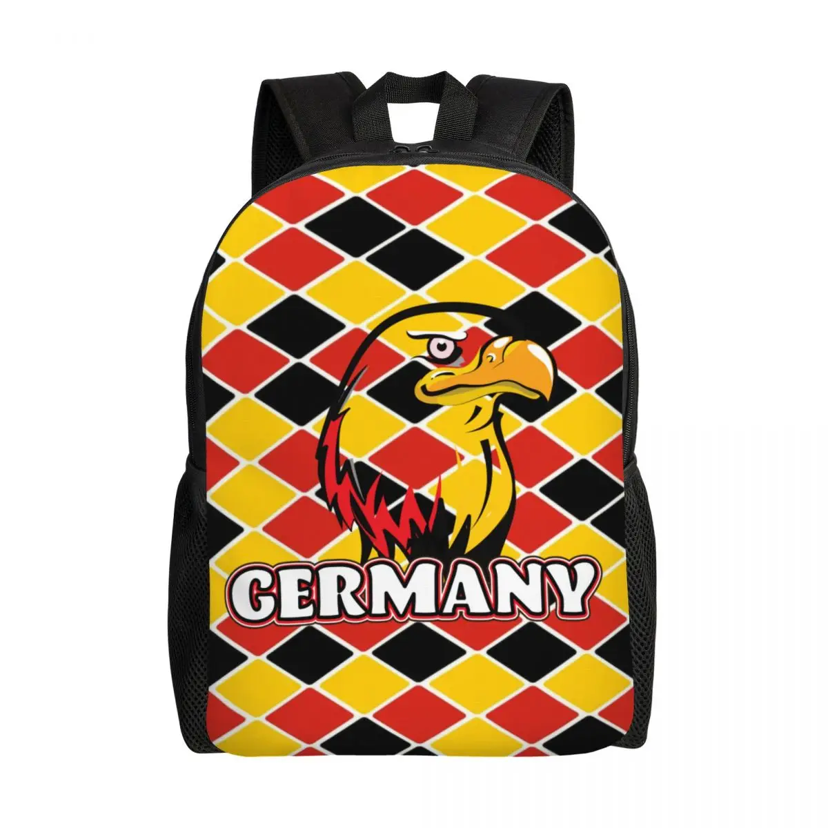 Germany Golden Eagle Backpack for Men Women Water Resistant College School Animal Bag Printing Bookbag