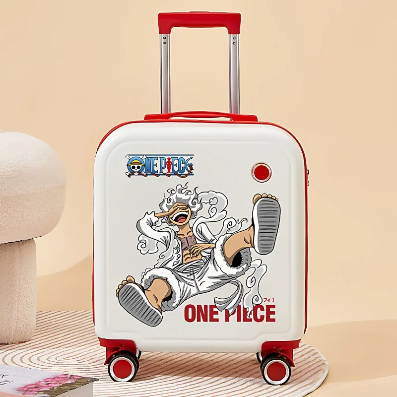 One Piece white hair Nika Cartoon Durable Quiet Universal Wheel Travel Tie Rod Trunk Box Creative Animation Peripheral Luggage