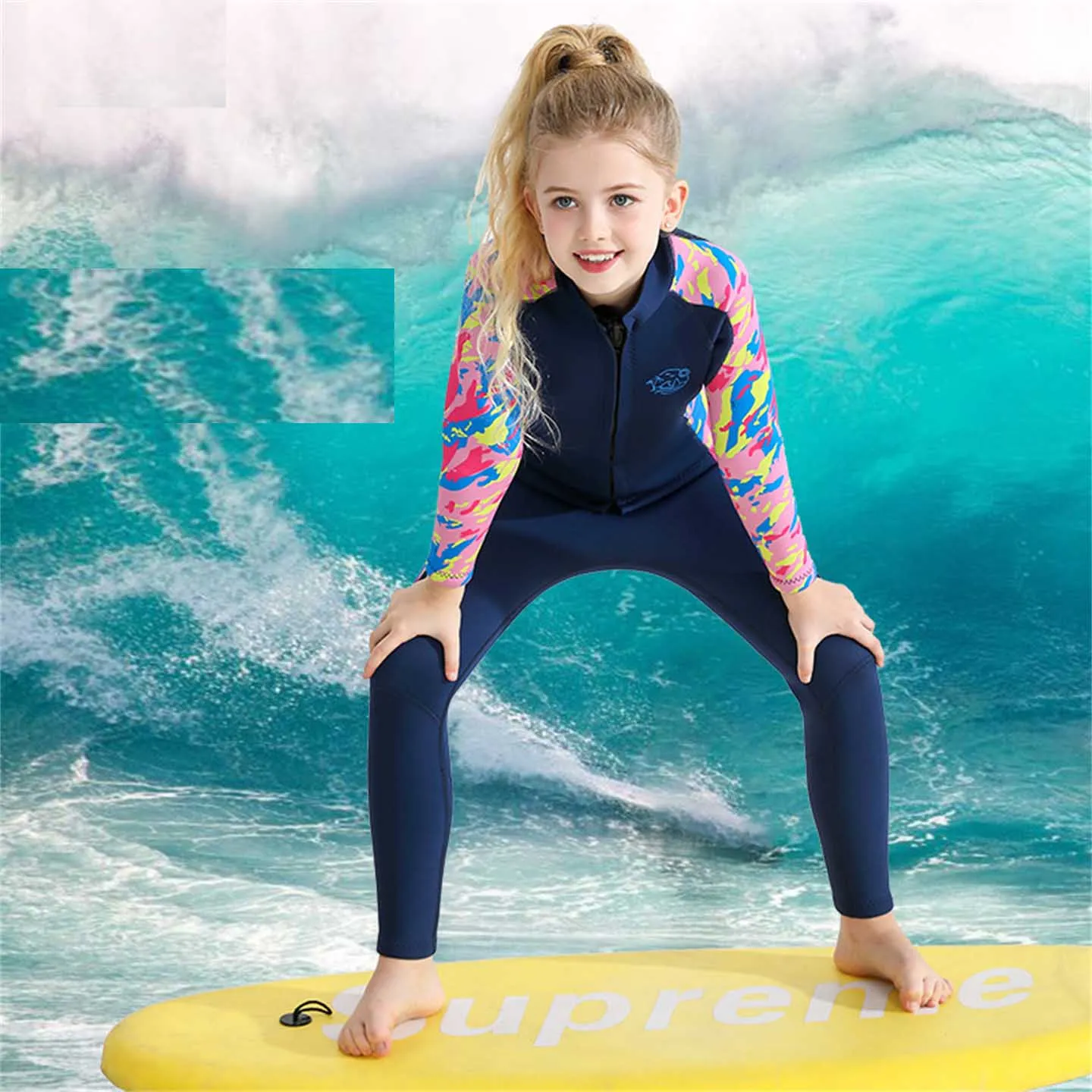 Winter Kinder Neopren anzug 2,5mm Neopren Ganzkörper 2 Stück Split Tauchanzug Jungen und Mädchen Surfen Schnorcheln Kinder Thermo Badeanzug