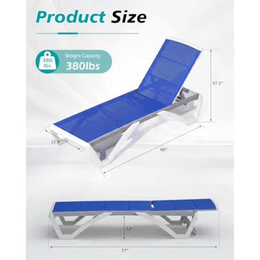 Outdoor chaise lounge chair for patio use, made of durable 3D mesh fabric in beige, offering ergonomic support and quick-drying
