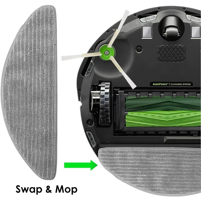 세척 가능한 극세사 걸레 패드, Irobot 룸바 콤보 I5, I5 +, J5, J5 + 로봇 진공 청소기 교체 예비 부품