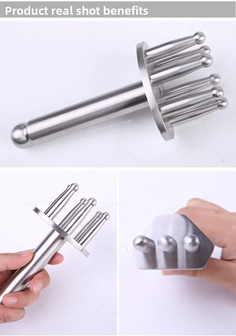 Magnetic Fork Meridian Massage Stick, Lymph Dredging Acid Elimination, Magnetic Therapy 2/3 Prong Massage Tool