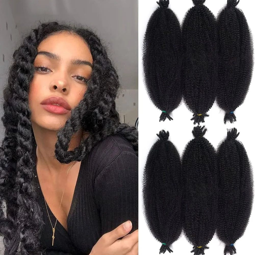 16inch/24inch Afro Kinky Curly Marley Hair Braids Extensions Curly Braids Hair Synthetic Braiding Hairpieces For Women Girls