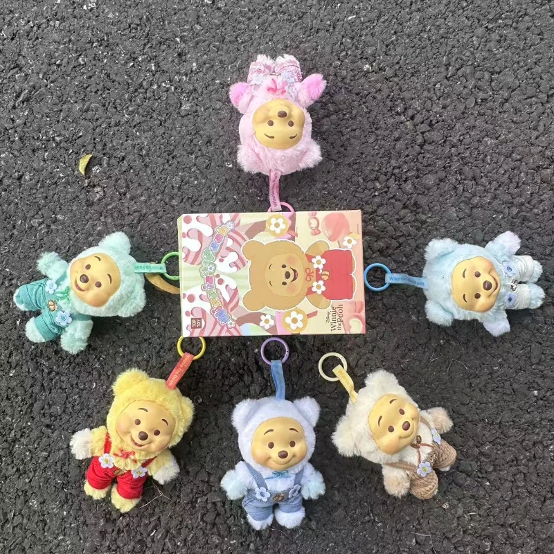 

Disney Винни Пух слепая коробка виниловая плюшевая конфетная кукла-медведь фигурка орнамент рюкзак кулон детская игрушка подарок на день рождения