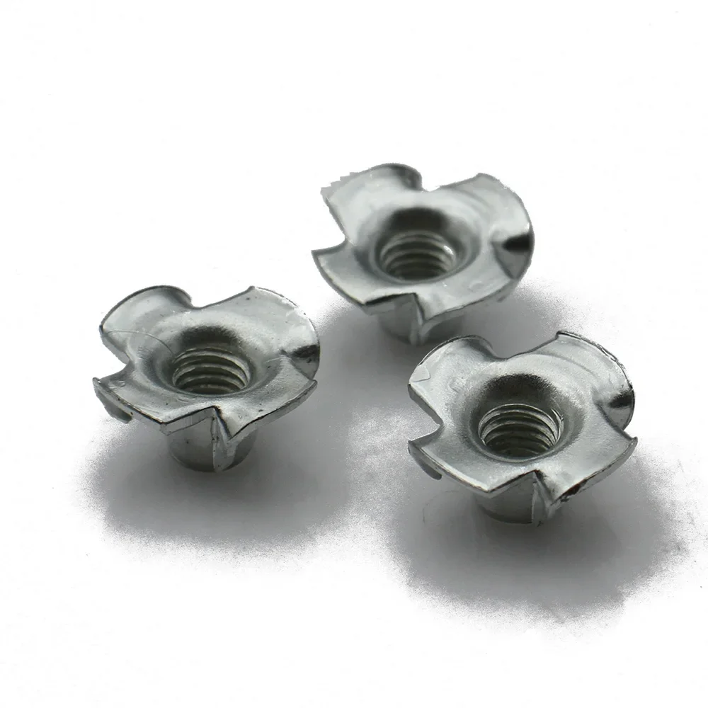 50pcs Four-claw nut Blind Tee Nuts with Prongs for Speaker & Furniture M3-M10