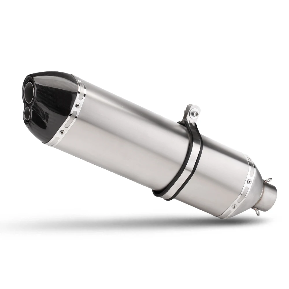 

51mm Universal Motorcycle 570mm Double Hole Modified Exhaust Pipe Muffler for Tmax530 TL500 Forza750 Xmax C650GT TMAX 560