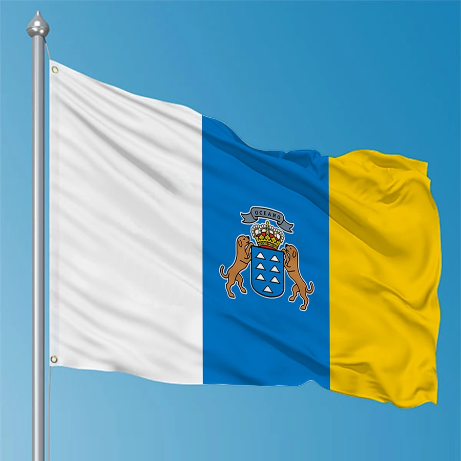 90x150cm Canary Islands Flag Poster Banner For Bar Beer House College Dorm Room National Regional Art Tapestry Banner Gift